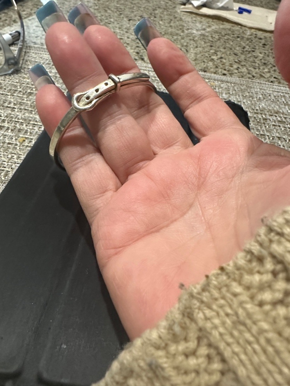 Silver Belt-Style Bracelet - Women's Silver Accessory